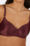 Triumph Padded Non Wired Medium Coverage T-Shirt Bra - Deep Burgundy — thumbnail 4